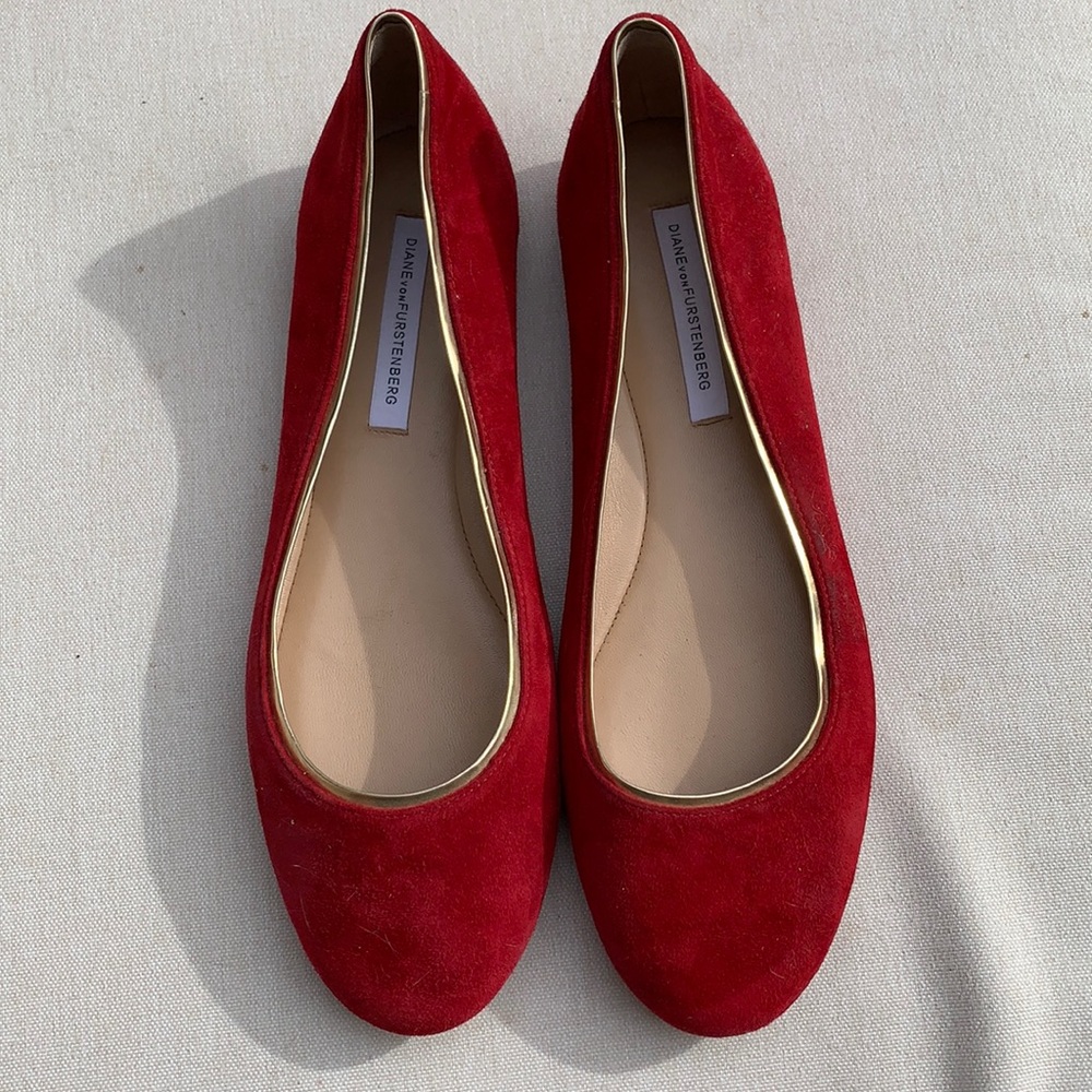 Red Diane Von Furstenberg Flats